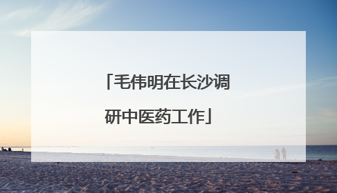 毛伟明在长沙调研中医药工作